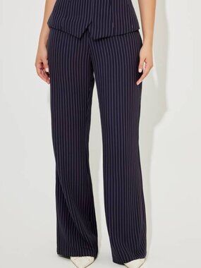 NEW ODD MUSE Pinstripe Tailored Pants Women’s M Navy